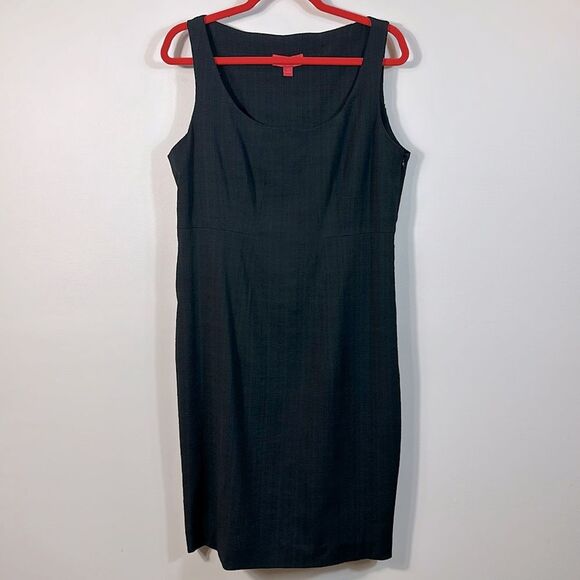 LaVia 18 Italian Virgin Wool Sleeveless Lined Sheath Stretch Dress IT 48 / US 12 - Picture 1 of 8